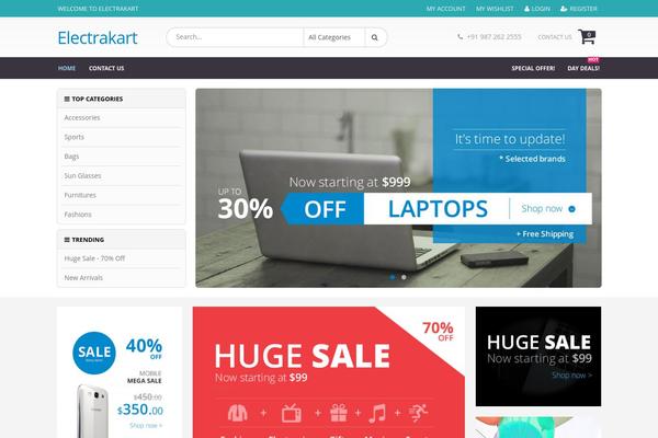 Porto theme site design template sample