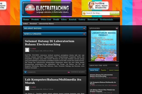 Elements theme site design template sample