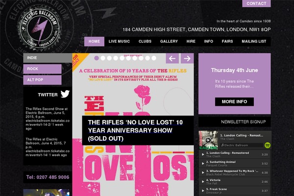 Electric website example screenshot