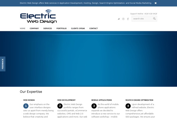 Site using Quick Contact Box plugin