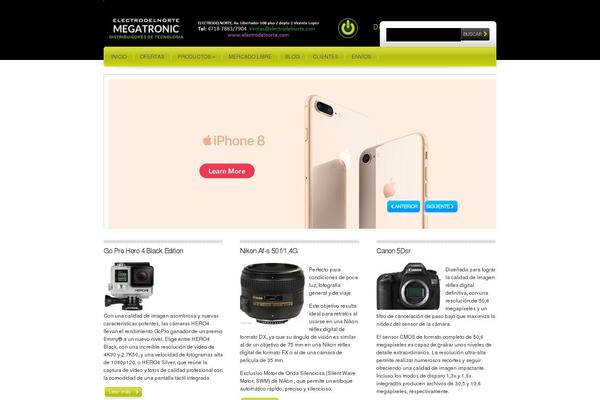 electrodelnorte.com site used Webfolio