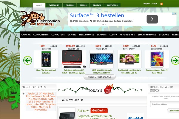 Monkey theme site design template sample
