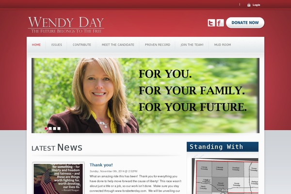 Candidate theme site design template sample