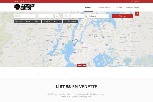 elektricityfestival.fr site used Superlist