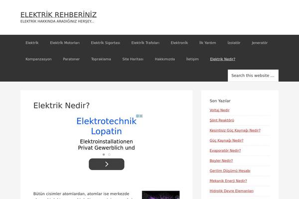 elektrikrehberiniz.com site used Genesis-sample-develop