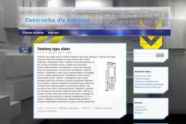 Futuristica theme site design template sample