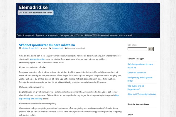 Blue Peace theme site design template sample