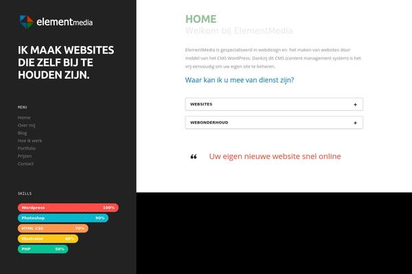 Element theme site design template sample