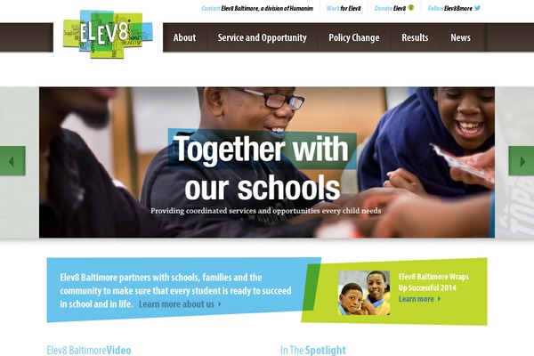 elev8baltimore.org site used Elev8