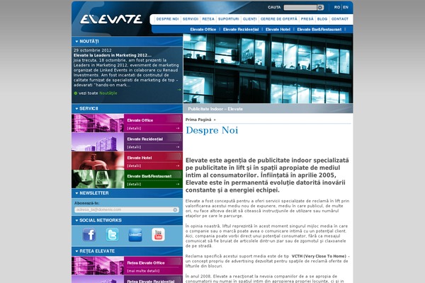 Elevate theme site design template sample