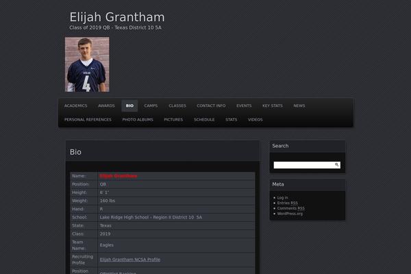 Parament theme site design template sample