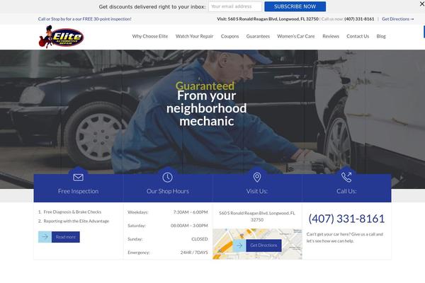 Auto Repair theme site design template sample