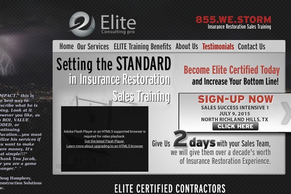Elite theme site design template sample