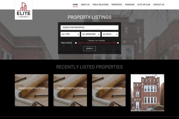 Elite theme site design template sample