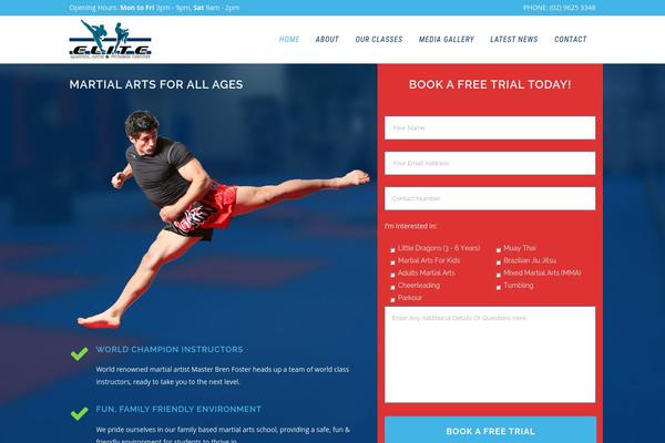 Elite theme site design template sample