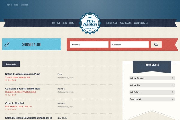 Jobjockey theme site design template sample