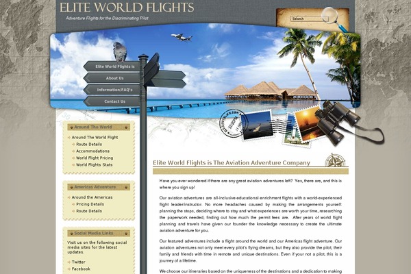 Exotic-vacation theme site design template sample