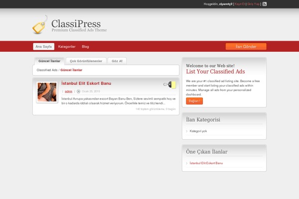 ClassiPress theme site design template sample
