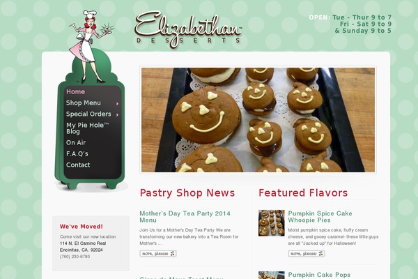 elizabethandesserts.com site used Hansum