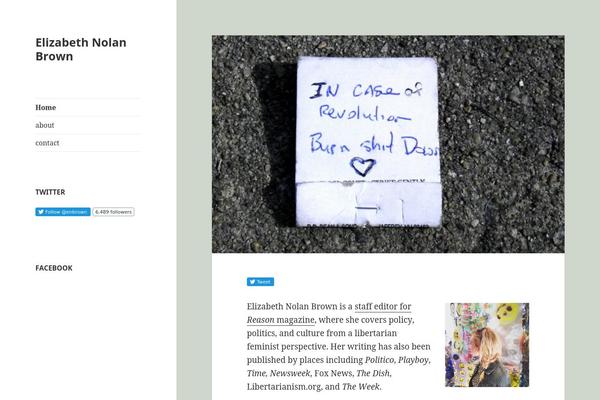 elizabethnolanbrown.com site used Minimal Lite