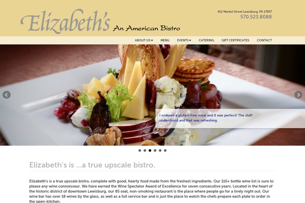Bistro theme site design template sample