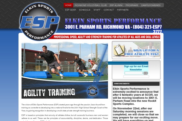 elkinsportsperformance.com site used Streamline
