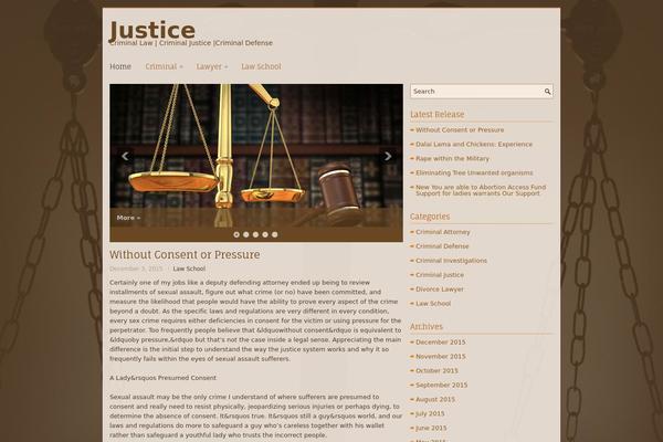 JUSTICE theme site design template sample