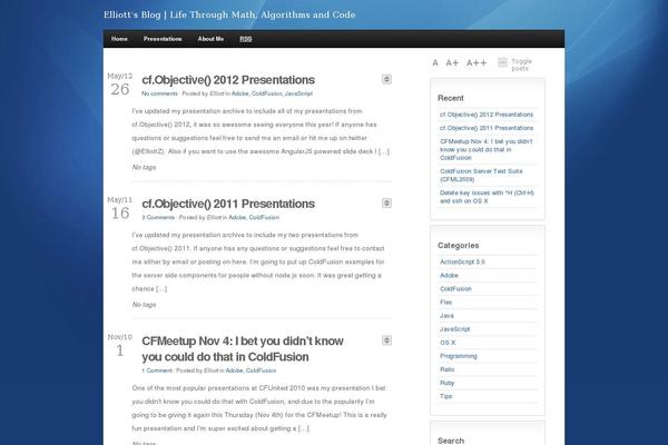 Site using Easy Google Syntax Highlighter plugin