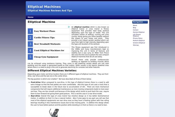 ellipticalmachineshelp.com site used Heatmaptheme