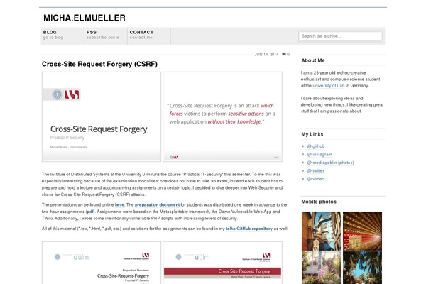 elmueller.net site used Grid Focus