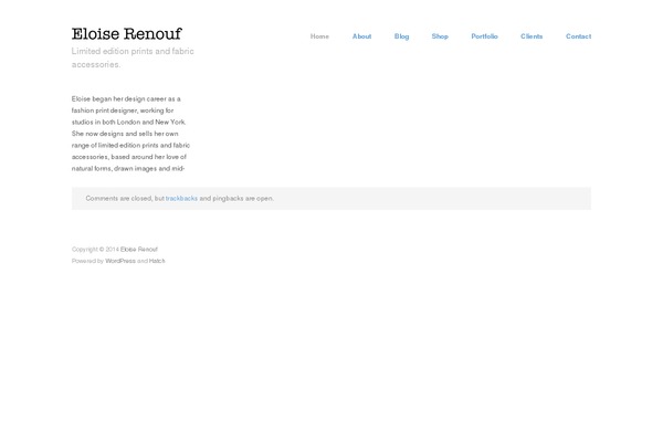 Hatch theme site design template sample