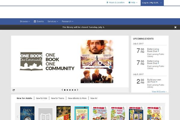 Bibliocommons theme site design template sample