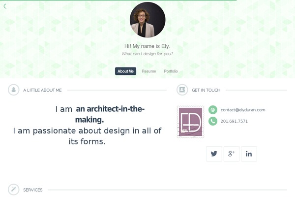 elyduran.com site used Cvcard-v1-1-5