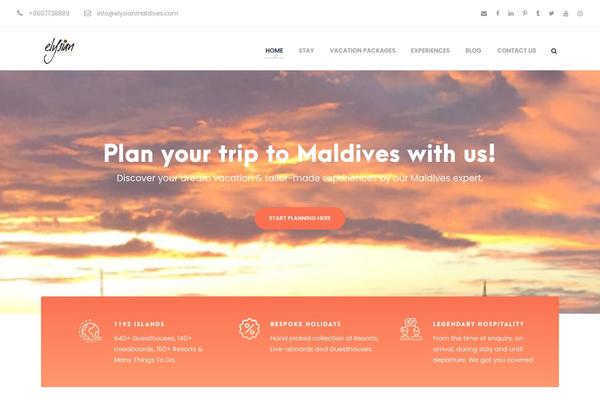 elysianmaldives.com site used TravelTour