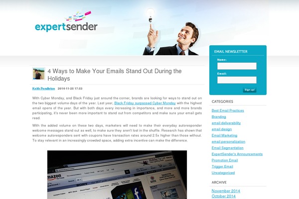 expertsender theme websites examples
