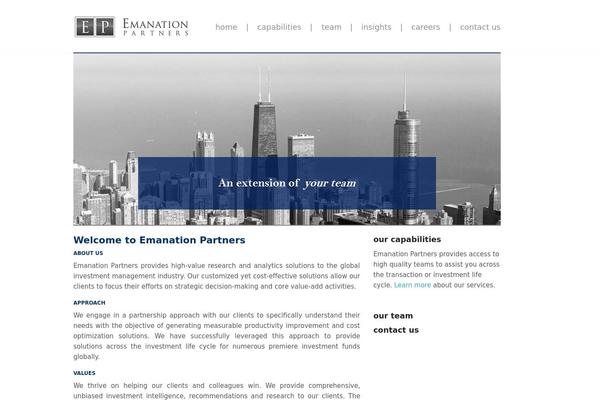 Extensio theme site design template sample