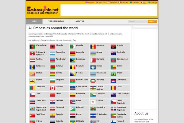 Embassy theme site design template sample