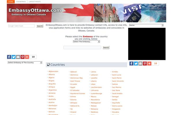Embassy theme site design template sample