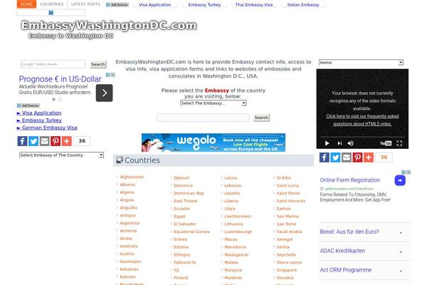 Embassy theme site design template sample