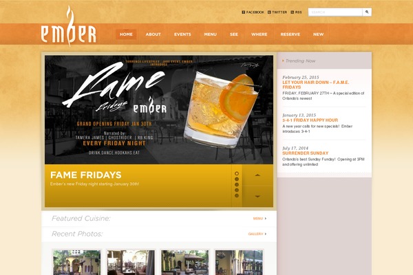 Ember theme site design template sample