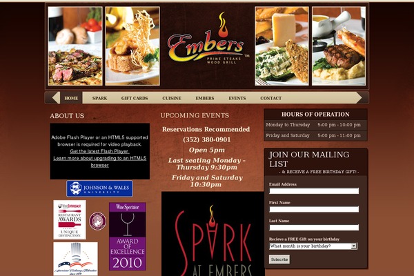 Restaurant theme site design template sample