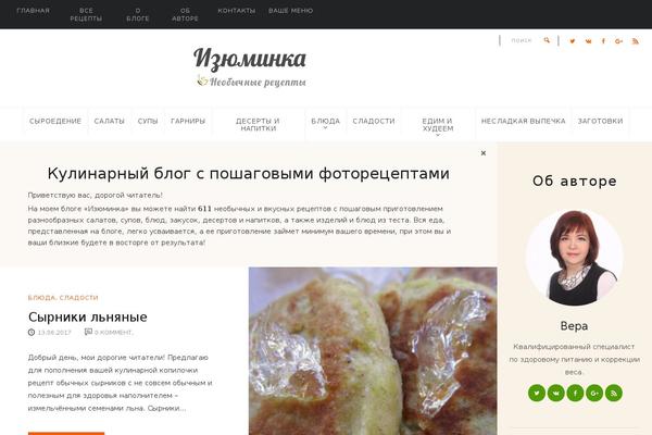 Blog theme site design template sample