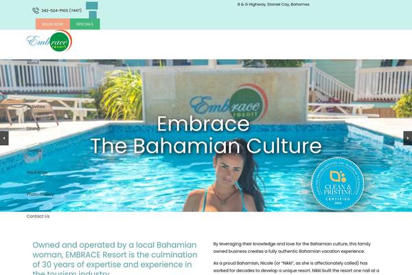 Embrace theme site design template sample
