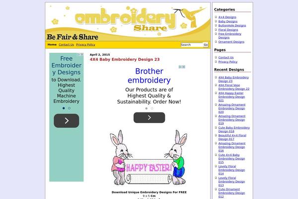embroideryshare.com site used Theembroidery