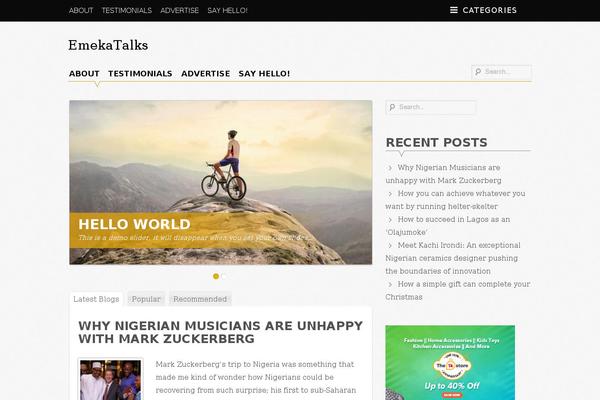 Supernova theme site design template sample