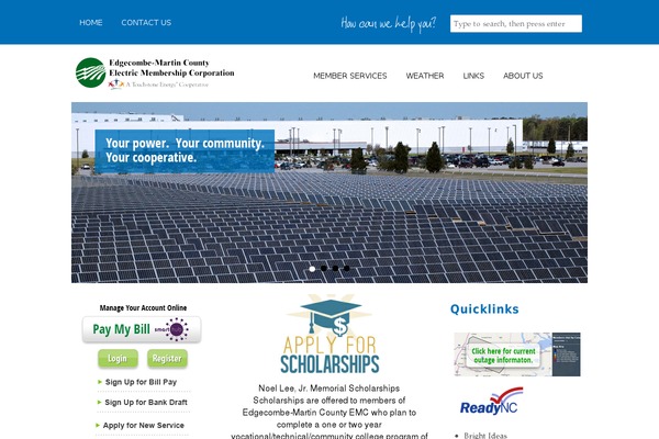 Site using Alfie WP Weather plugin