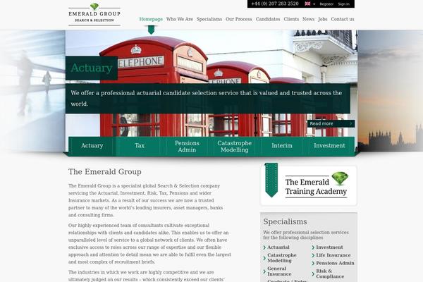 Emerald theme site design template sample