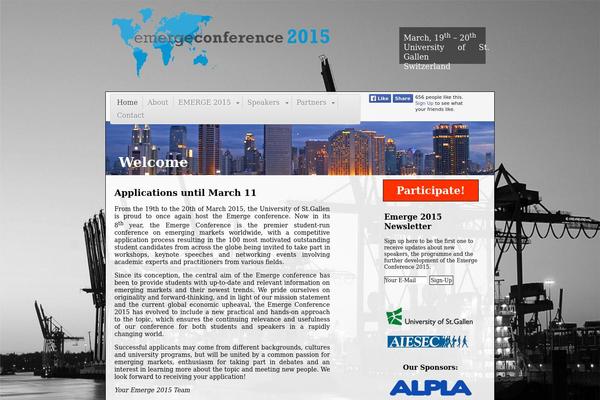 Emerge theme site design template sample