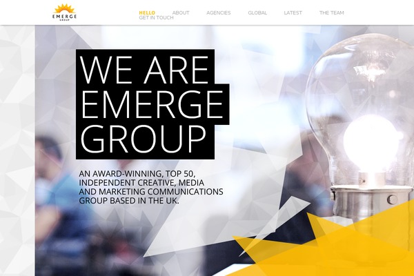 Emerge theme site design template sample