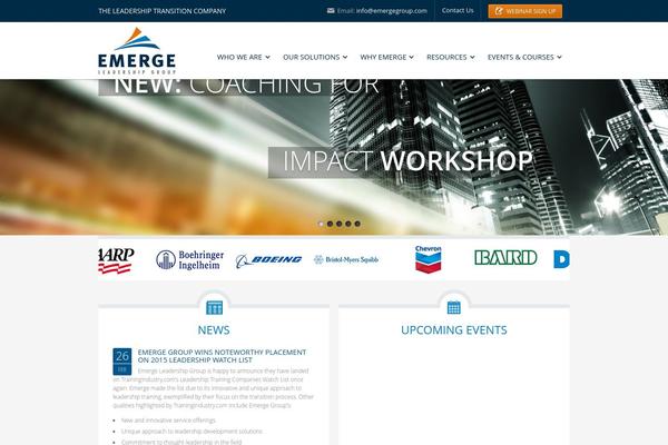 Emerge theme site design template sample